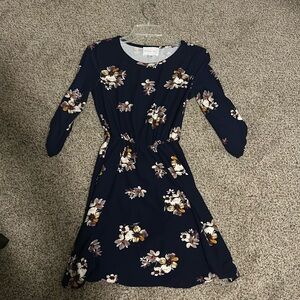 French Grey quarter sleeve dresss